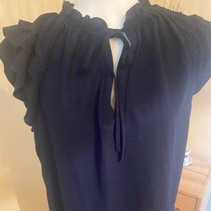 Navy sleeveless top for work or play